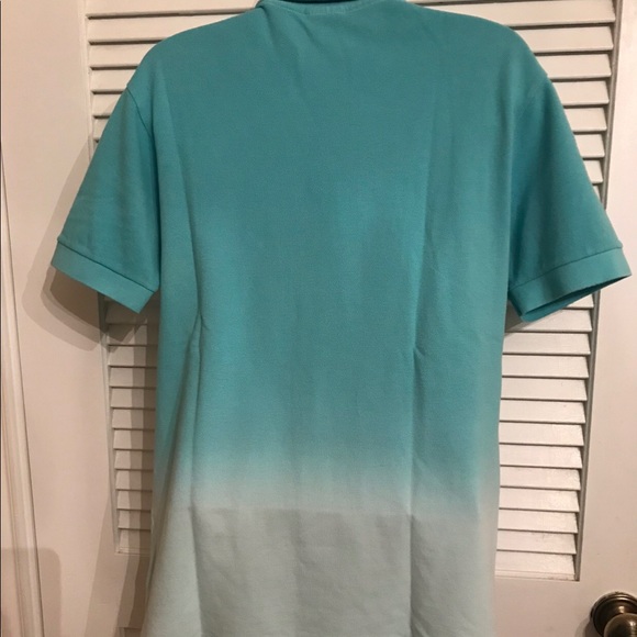 Womens La Coste Torquoise & Light Blue Tee Shirt size 16 - Picture 2 of 6